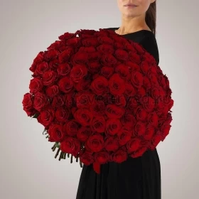Букет 101 красной розы Кармен